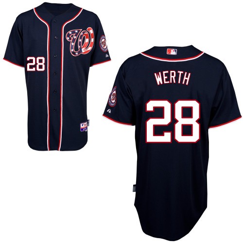 Best sale Washington Nationals 28 Jayson Werth Blue Cool Base MLB Jersey Baseball MLB Jerseys